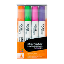 MARCADOR PINCEL QUADRO BRANCO C/4 COLORS