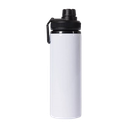 SQUEEZE GARRAFA PARA SUBLIMAÇÃO DE ALUMÍNIO BRANCA COM TAMPA EMBORRACHADA 750ML