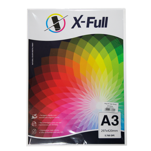 PAPEL FOTO X-FULL MATTE 180G A3 PACOTE C/ 20FLS