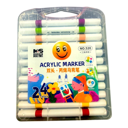 ACRYLIC MARKER 24 CORES