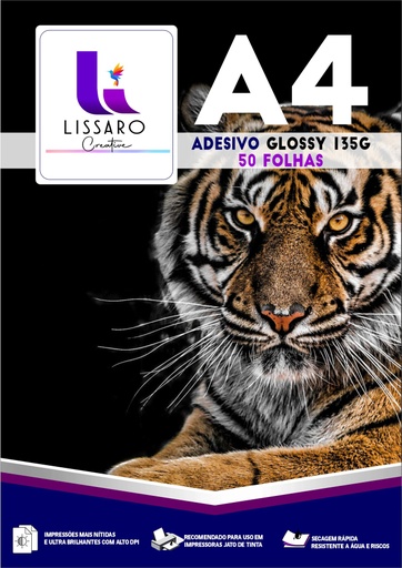 PAPEL AUTO ADESIVO PREMIUM GLOSSY 135G A4